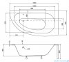 Besco Milena Premium 150x70cm Wanna asymetryczna Prawa+zagłówek+2szt uchwytów